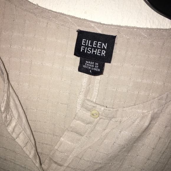 EILEEN FISHER 100%  Irish LINEN  full SLEEVES TUNIC - Picture 2 of 7